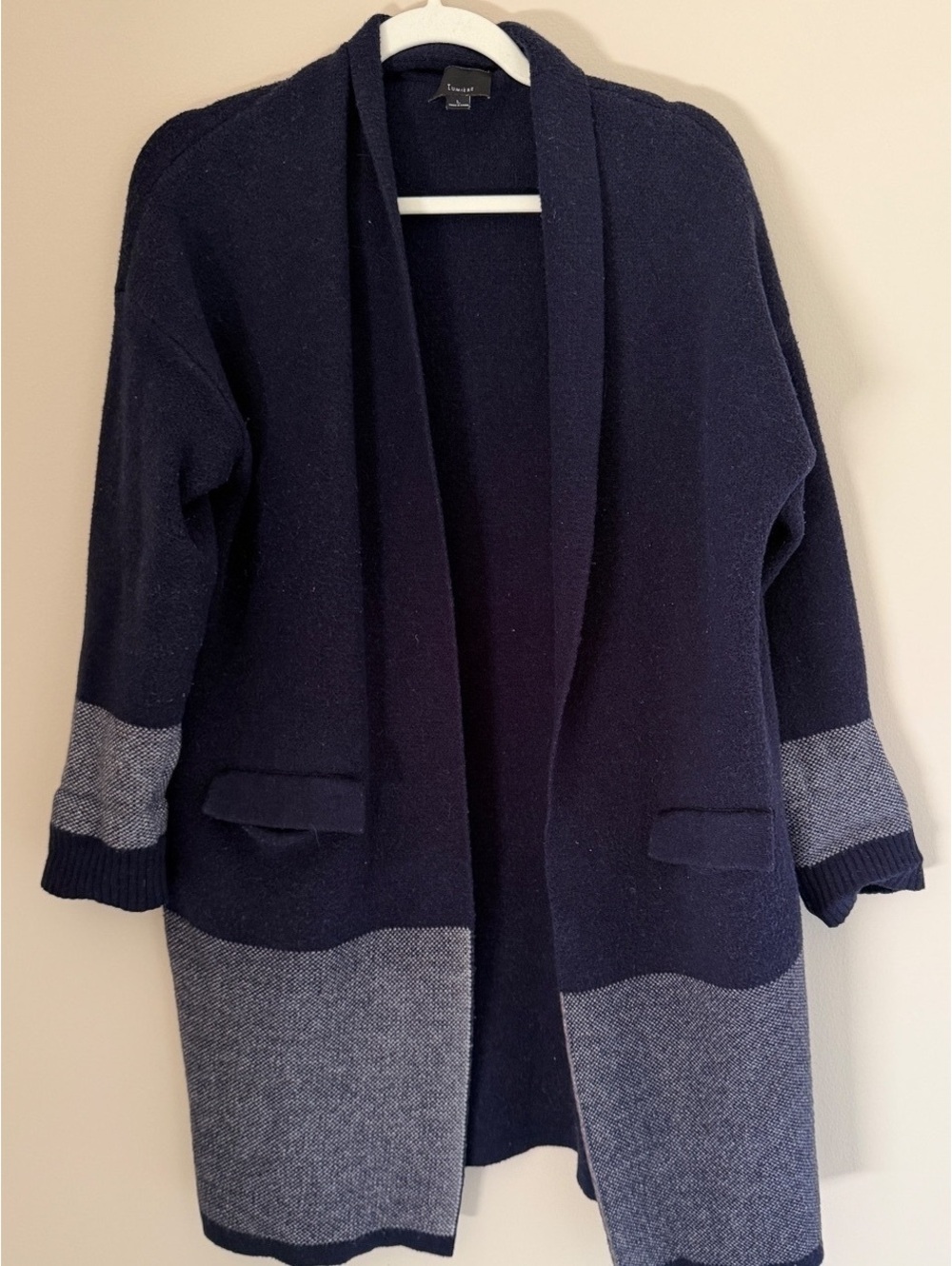 L Lumiere heavy sweater jacket w/ pockets